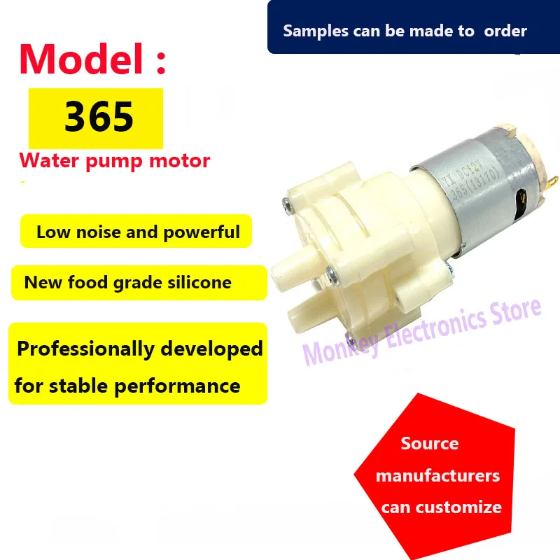 S365 365 Vodné čerpadlo 12 V DC DC sacie čerpadlo Micro-propermingové čerpacie čerpacie motor