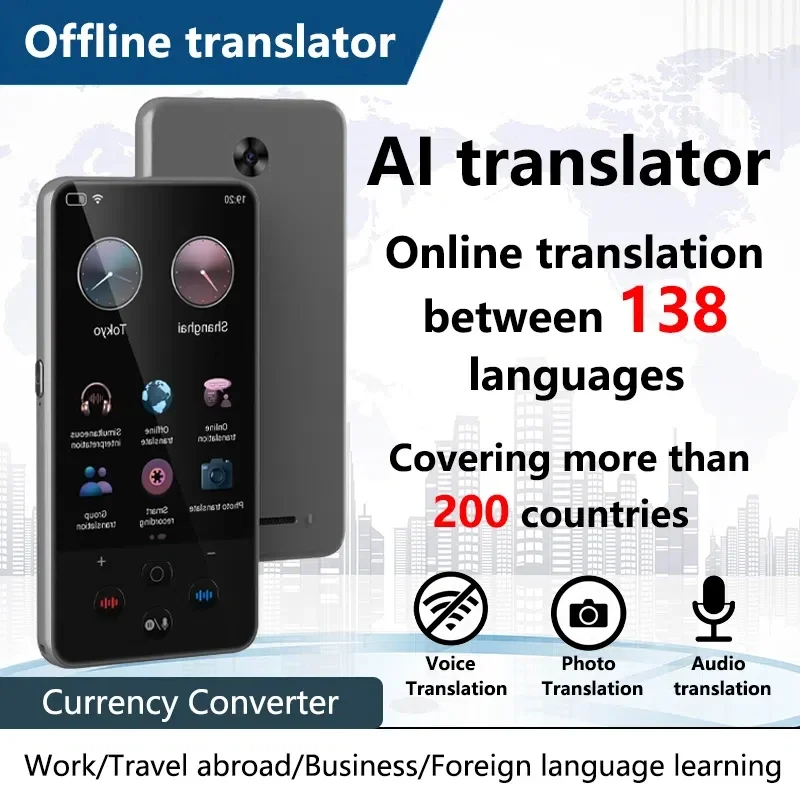 S85 Pro prenosný prekladateľ zvuku 138 Language Smart Recording 19 offline v reálnom čase chatgpt AI hlasové fotografie preklad