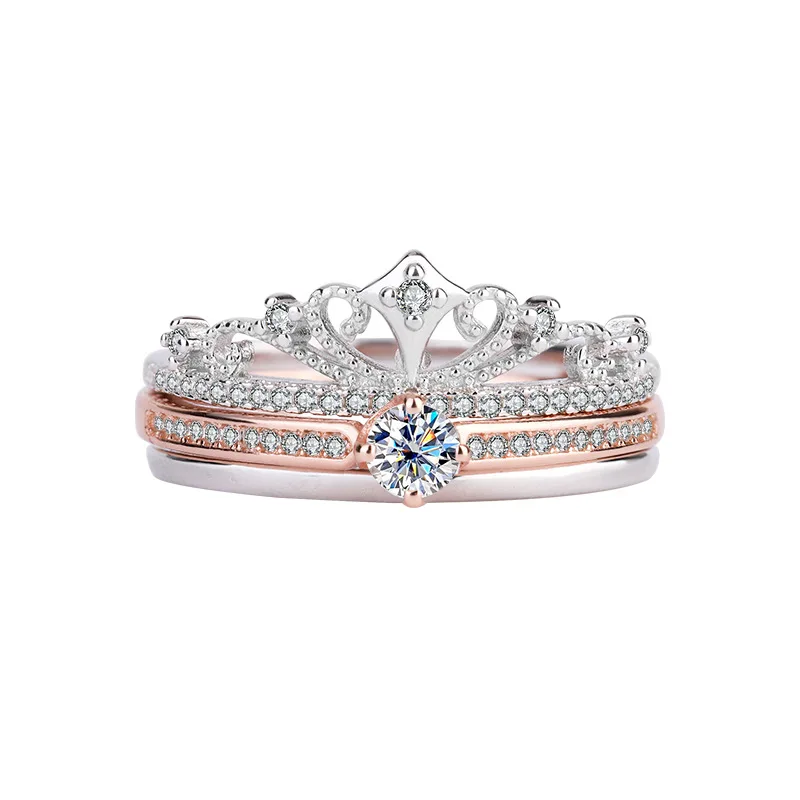 S925 Sterling Silver Moissanite Castle Fireworks Stohovanie Dvojriadok Dámske dámske luxusné večierok Darček Valentín