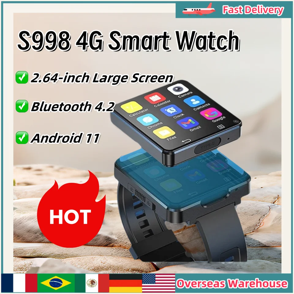 S998 4G Smart Watch Watches for Men Smart Health hodinky pre ženy hodinky s Bluetoothom Android 11 Smartwatch Birthday Birthday
