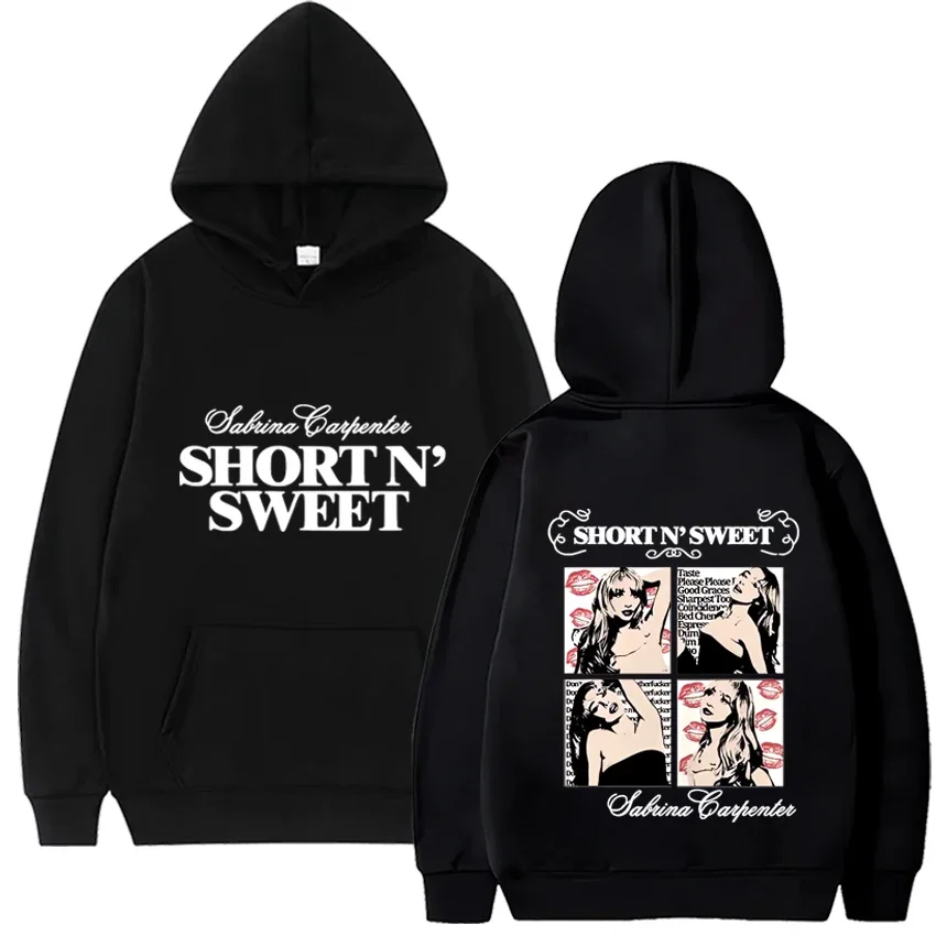 Sabrina Carpenter Short N 'Sladká grafika Hoodie Streetwear Estetické mikiny unisex na jeseň zima harajuku kapucne mikiny