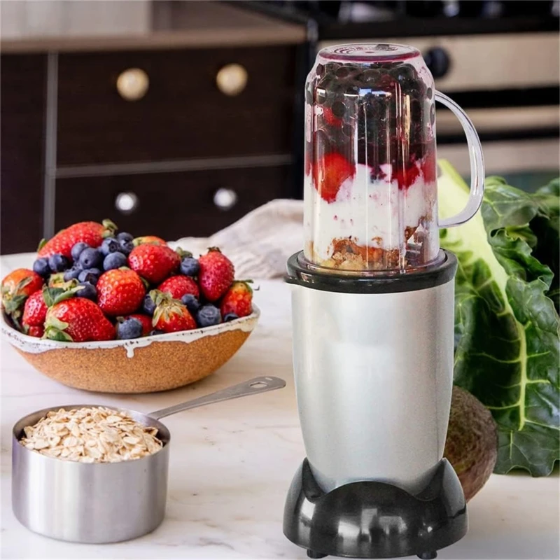 Sada 2 náhradných plastových odšťavovačov Trvanlivá plastová šálka mixéra Unbreakable Juice Cup pre mixér rukoväte MB1001
