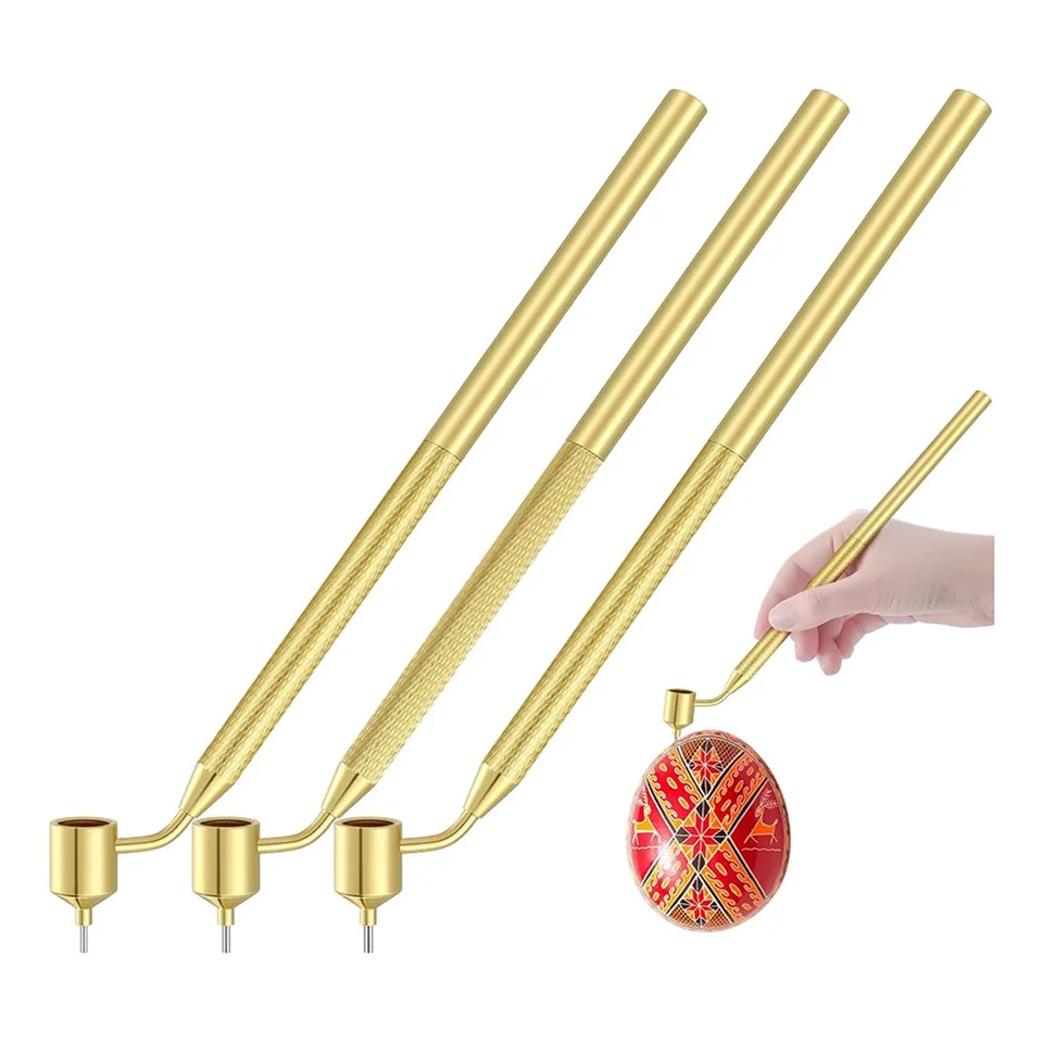 Sada 3 pysanka set horúci vosk kreslenie perá pre dekoratívne umenie pre veľkonočné vajcia Pysanky Supplies