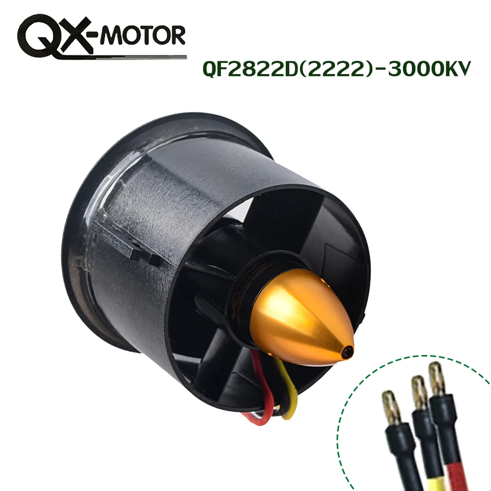 Sada 70 mm EDF s QF2822 3000KV 4S Brushless Motor a 6 Blades Ducted ventilátor pre časť modelu riadiaceho lietadla FMS
