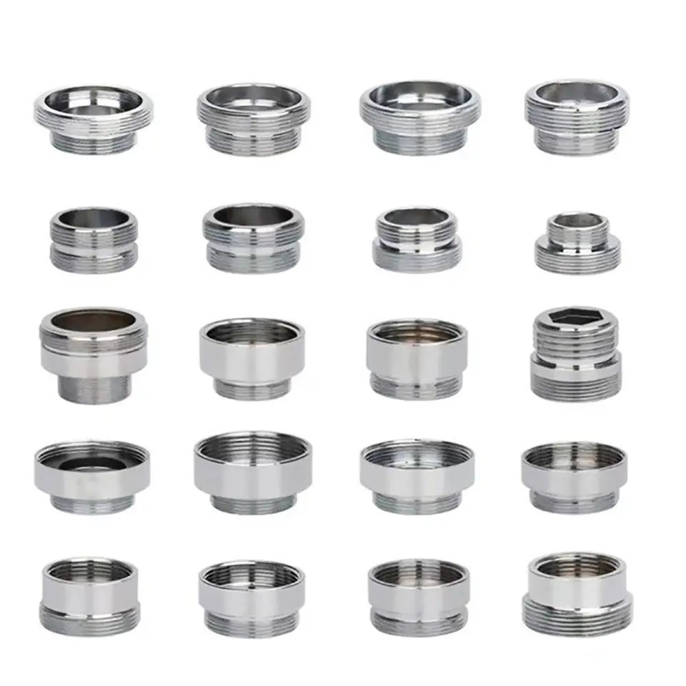 Sada adaptéra kuchynského kohútika 18/20/22/24 mm až 22 mm s kovovou kovovou samicovou ženským úsporným konektorom Kúpeľňové príslušenstvo