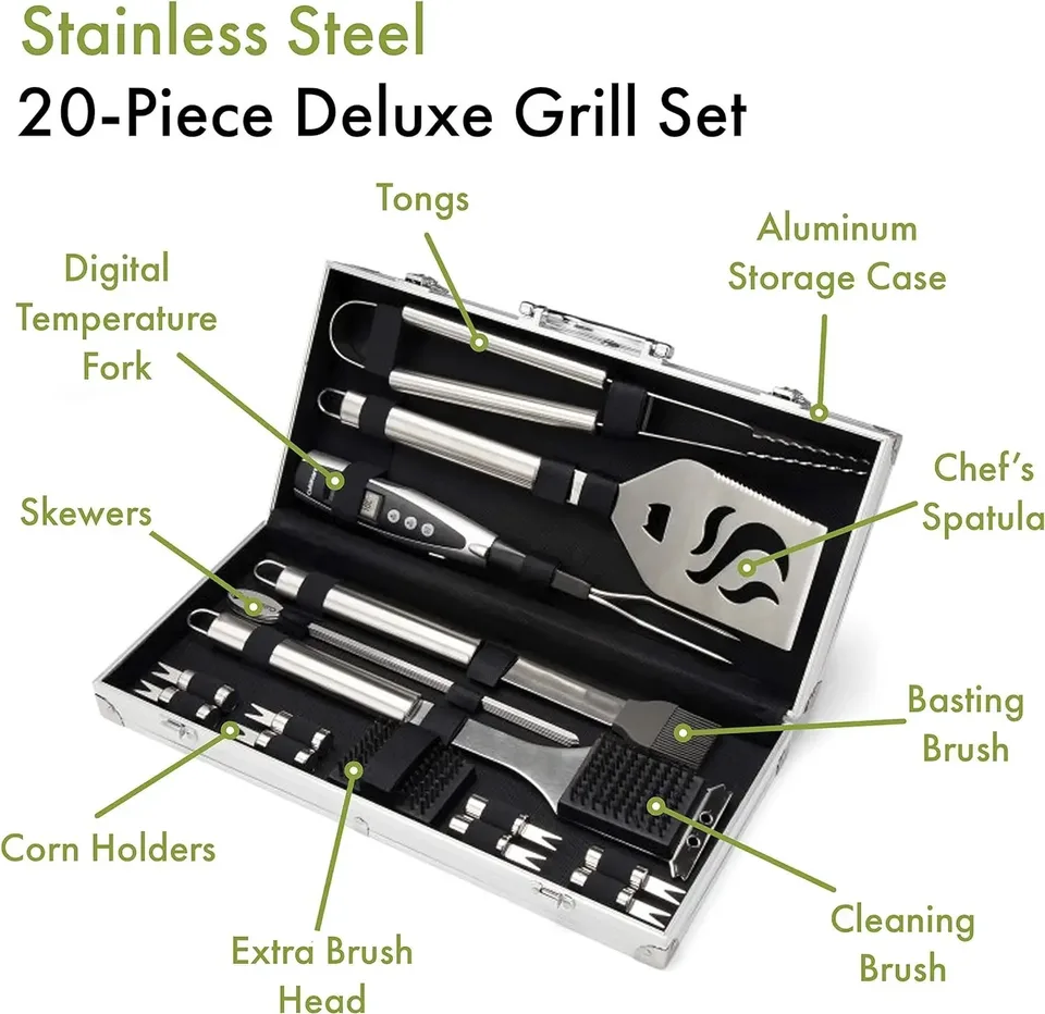 Sada grilovaných nástrojov Deluxe Grill, 20-dielna 66 zľava E