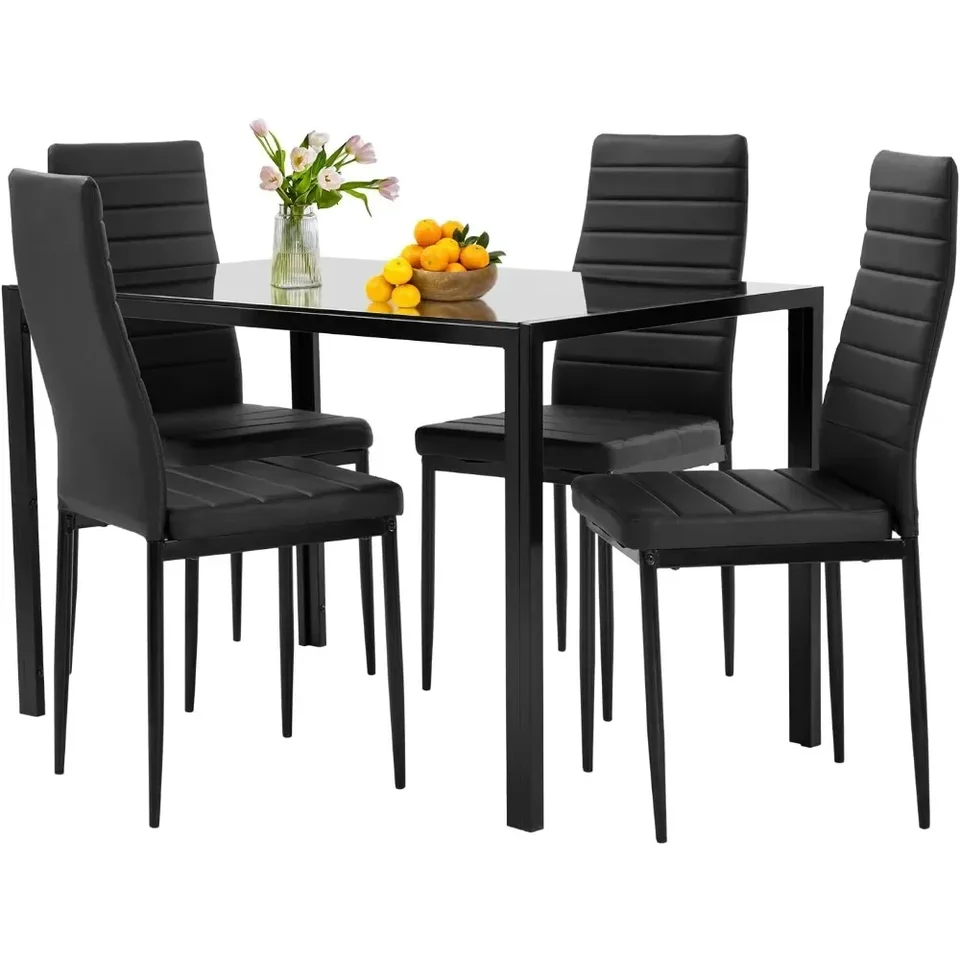 Sada jedálenských stolíkov sada sklenených miestností pre malé priestory kuchynský stôl a stoličky Domov Furnitur