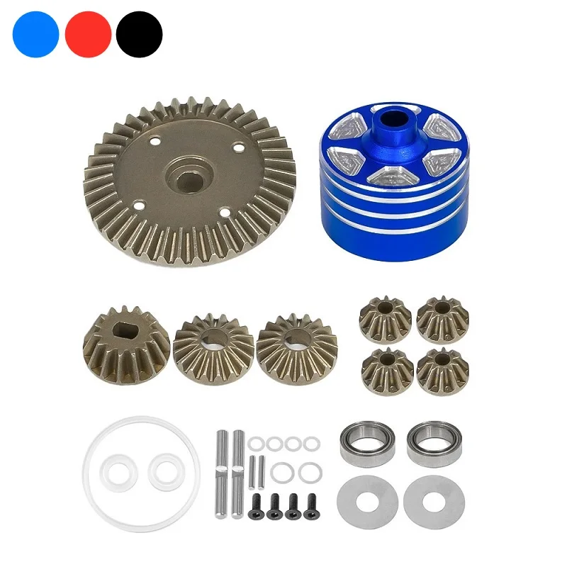 Sada kovových diferenciálov a súpravy prevodových stupňov 22049 39T pre Tamiya TT02 TT02B XV02 TT-02 TYPY-S 1/10 RC Aktualizácia automobilov