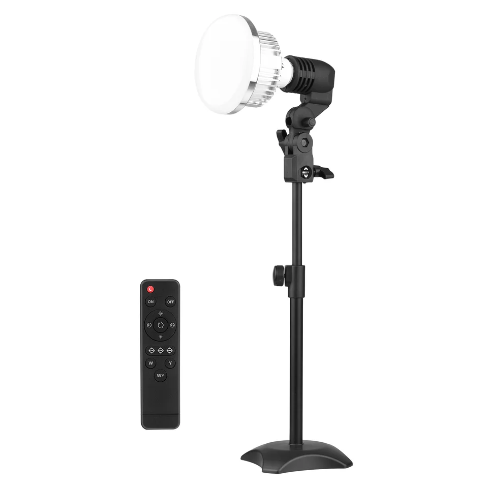 Sada osvetlenia LED osvetlenia stolov 85W žiarovky 3200K-5500K+Skladacia sviečka E27+stolný stojan+diaľkové ovládanie domáceho štúdia