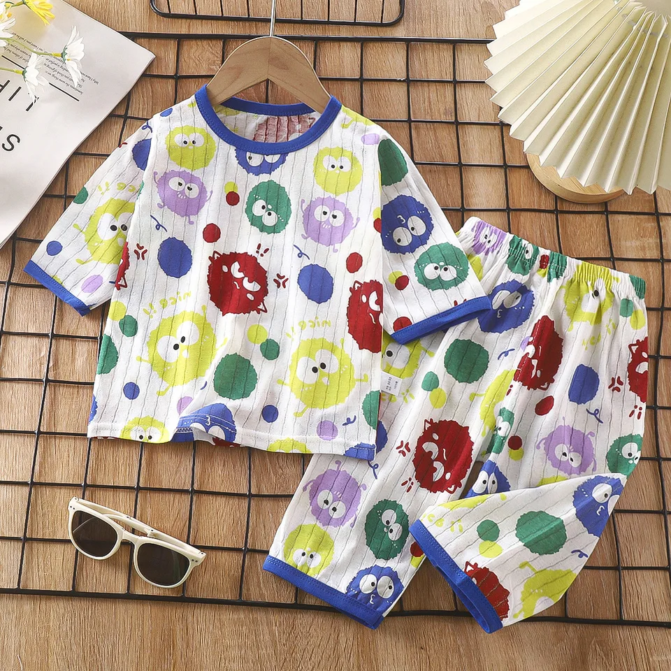 Sady pre deti Loungewear s dlhým rukávom pyžamy pre deti roztomilé deisgn ľahké a pohodlné oblečenie na spanie