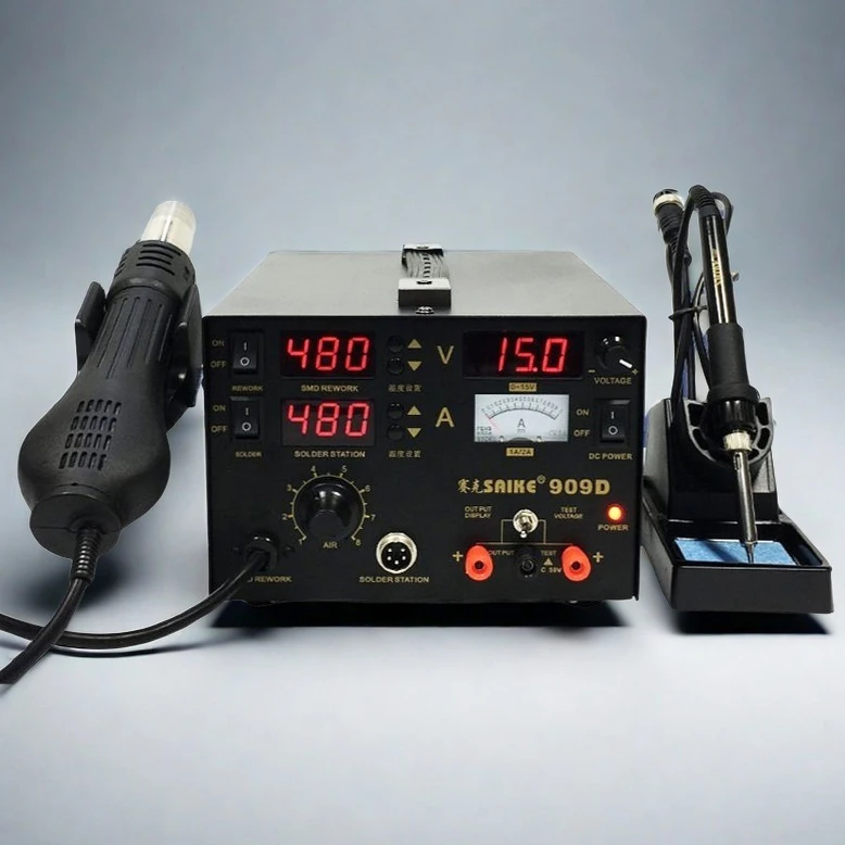 Saike 909D Spájkacia stanica Supaling Rework Station 3 in 1 Station Desoldering Station Heat Gun