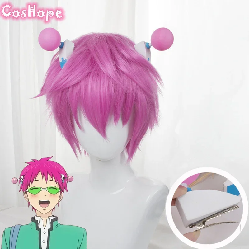 Saiki Kusuo Cosplay parochňa Pink Pink Cosplay cosplay anime cosplay parochňa tepelná odolnosť syntetické parochne