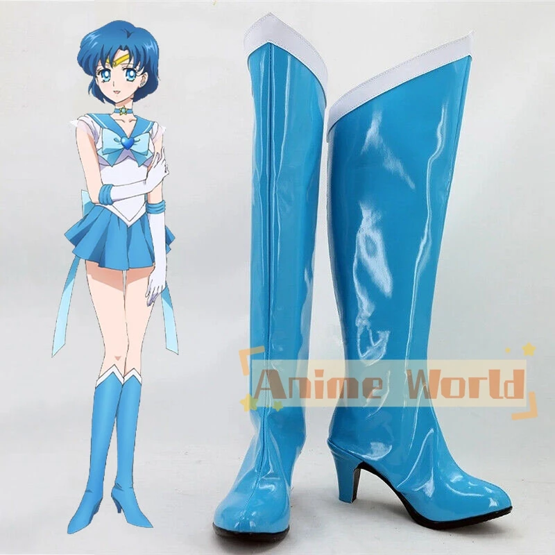 Sailor Mercury Ami Mizuno Shoes Cosplay topánky Halloween karneval topánky na mieru vyrobené