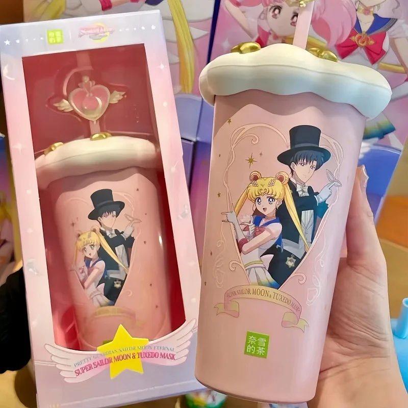 Sailor Moon Voda pohár anime z nehrdzavejúcej ocele High -kapacita Thermos Cup Kids Hray Kawaii Collection Cope Cope Cute Birthday Darček