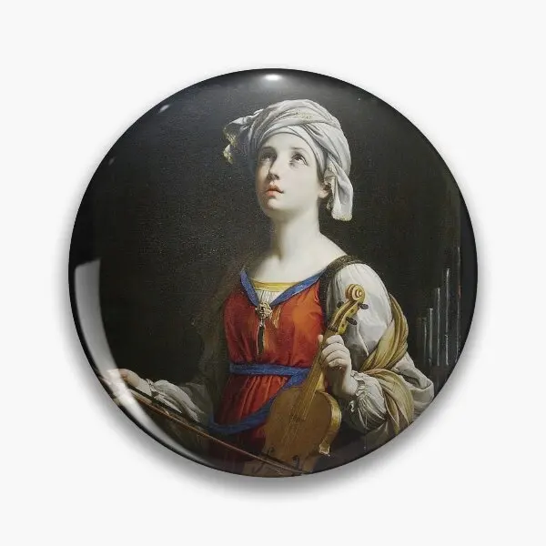 Saint Cecilia Guido Reni 1606 Soft Gompet Pin Cloth Decor Creative Fashion Funny roztomilý klobúk darček Broš