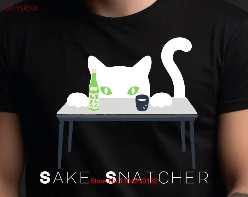 Sake Snatcher mačka kradne tričko dlhé alebo krátke rukávy