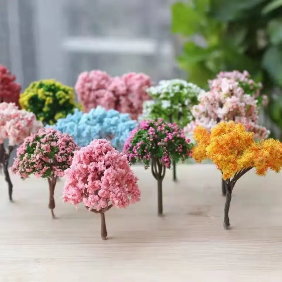 Sakura Miniatures Kawaii Micro Figuríny Mini simulačné stromy Kraj