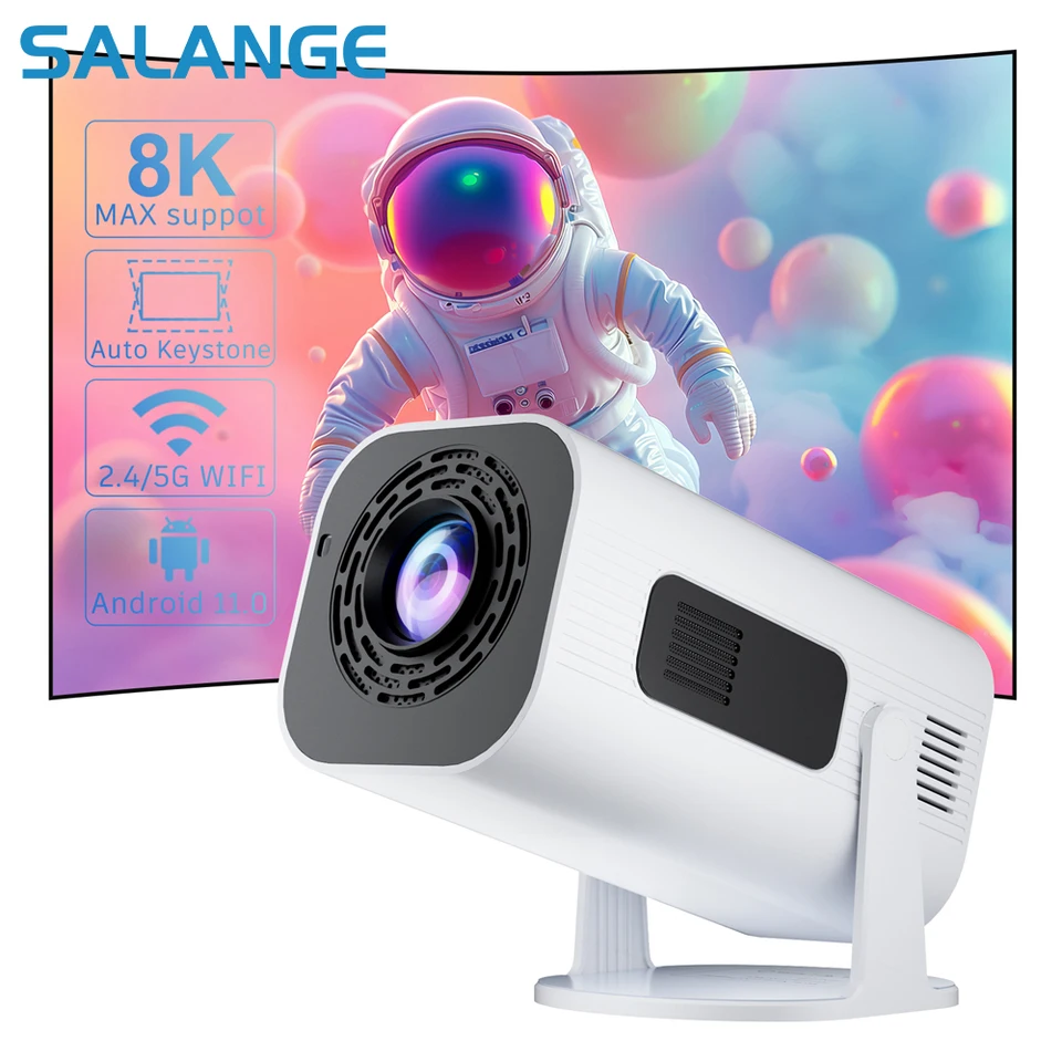 SALANGE P330W Android 11 280 Podpora ANSI 4K 8K Vedio 1080p WiFi6 BT5.0 Domáce kino Outdoor Prenosné mini projekty Projetor