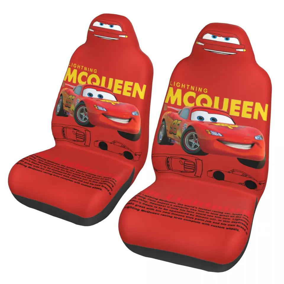 Sally Ich blesk McQueen Automotive Sedadlá pre autá SUV a autosedačky nákladných automobilov pokrývajú univerzálne fit pre predné sedadlá set 2