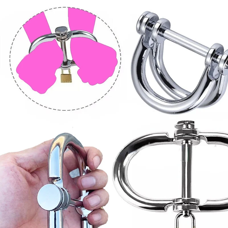 Samecká žena BDSM Bondage polkruhové kovové oceľové zápästie Púty s otrokom uzamykateľné pre dospelých Obmedzenia hra Roleplay Sex Hračky 18+