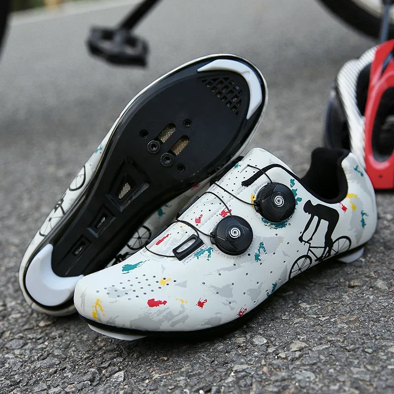 Samoobslužné cyklistické topánky pre mužov a ženy, topánky na horských bicykloch, preteky na bicykli, triatlon, tenisky na cestných bicykloch