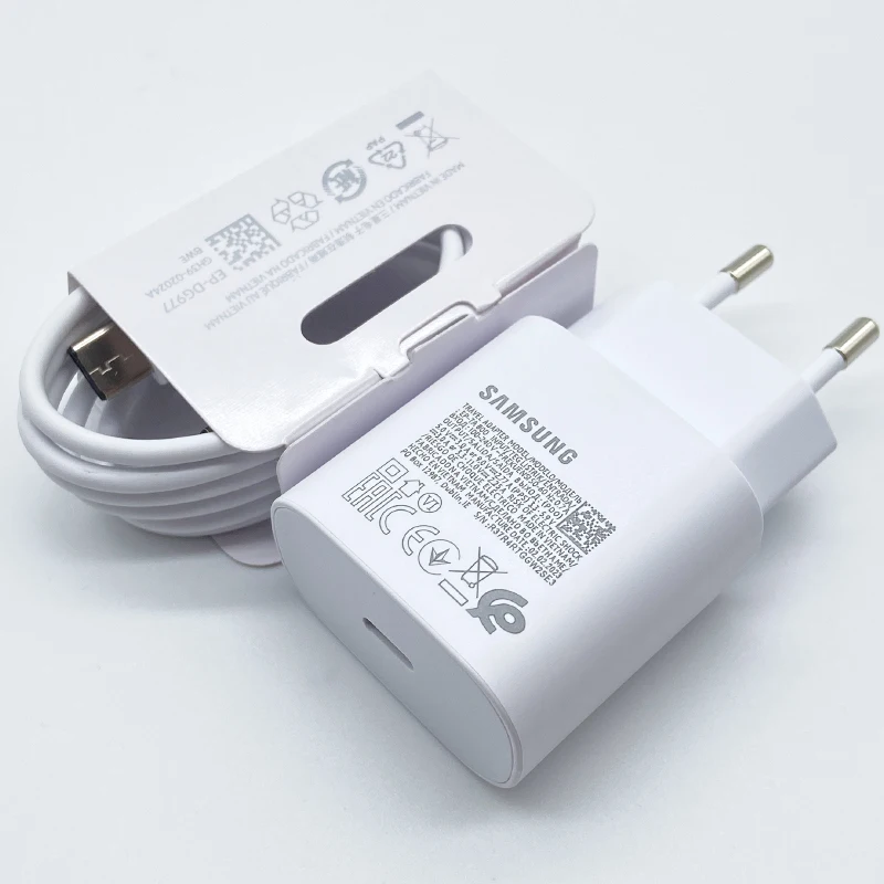 Samsung 25W Super Fast Charger USB Type C Cargador Adapter pre Galaxy S24 S23 S20 S21 S22 Plus A54 A54 A05 Adaptér Z Flip Fold 5 6 4