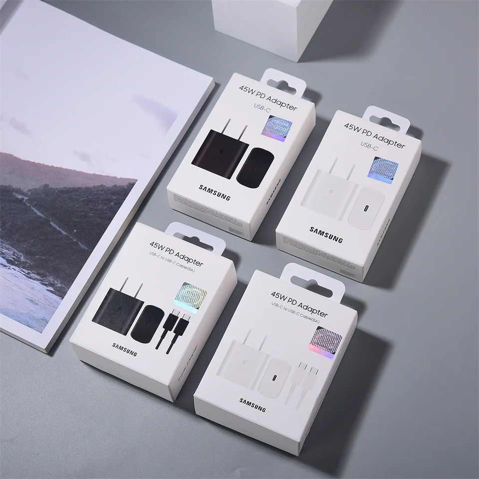 Samsung 45W US PD nabíjačka super rýchleho adaptéra nabíjania EP-TA845 pre galaxiu z flip/fold 5 4 3 S21 S22 S23 S24 Ultra poznámka 20 10 plus