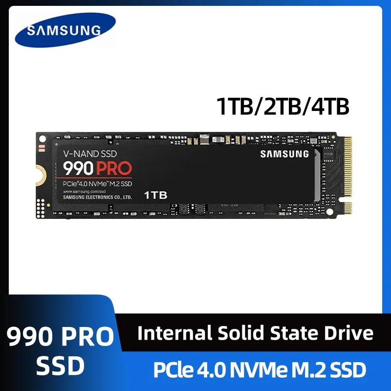 Samsung 990 PRO 1TB 2TB 4TB SSD PCIE GEN 4.0x4 Spevný stav NVME 2.0 M.2 2280 Interný SSD pre prenosný počítač na ploche
