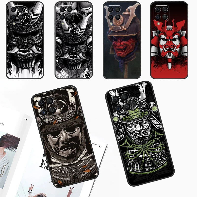 Samurajská japonská masková maska ​​pre prilbu pre prilbu Samsung Galaxy M55 M21 M31 M51 M12 M32 M52 M20 M13 M23 M33 M53 M14 M34 M54 M30S