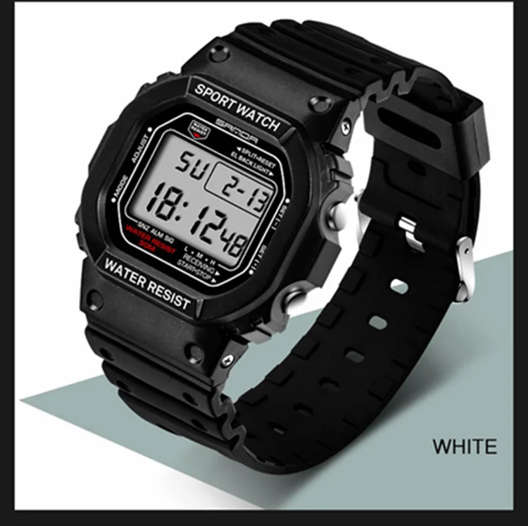 SANDA Fashion Top Brand Professional Sports Watch Men Ženy vodotesné vojenské hodinky šokové mužské retro analógové kremeň digitálne