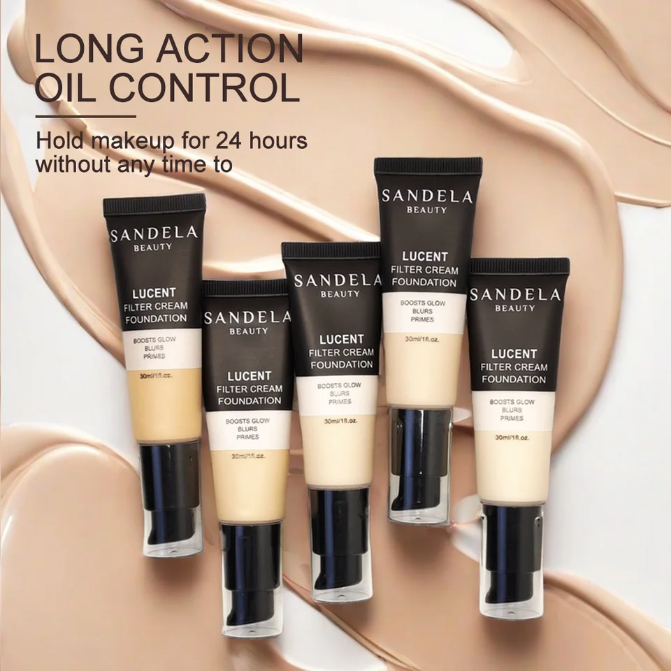 Sandela Foundation tónovaná zvlhčovacia kvapalina Liquid Foundation Makeup Face Make -up korektor vodotesný