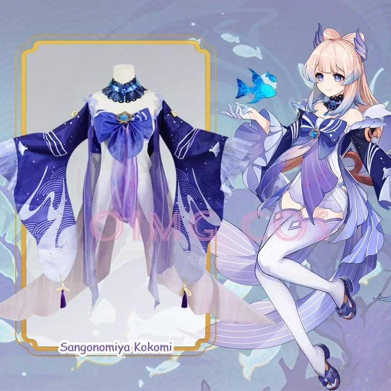 Sangonomiya Kokomi Cosplay kostým Genshin Impact Uniforma parochňa anime čínsky štýl halloween kostýmy hra halloween