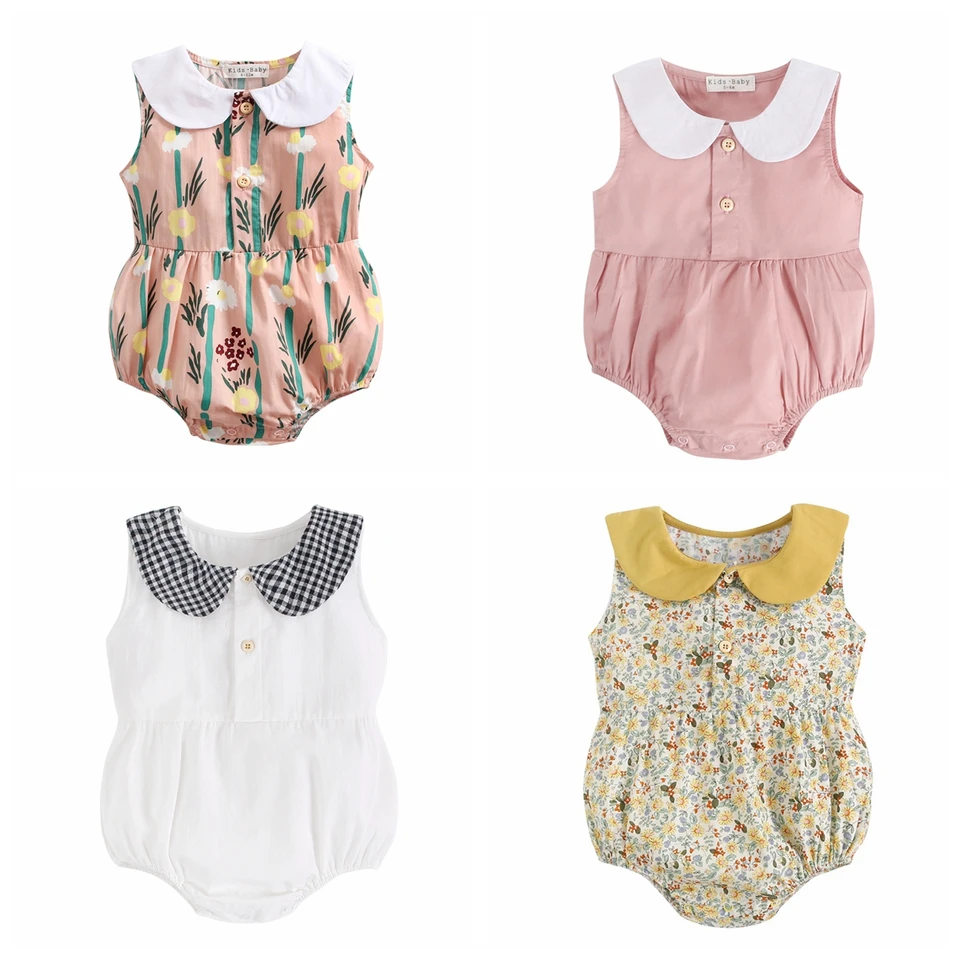 Sanlutoz novorodenecká princezná dievčatká BodySuits Cotton Baby letné oblečenie roztomilé kvety detské oblečenie