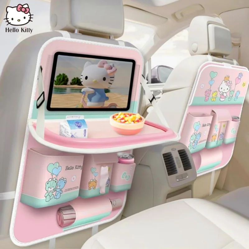 Sanrio autosedačky chrbta anti-Kick Pad Storage Bag Storage Storage Storage Cartoon Hello Kitty Storage Závesné tašky Darček