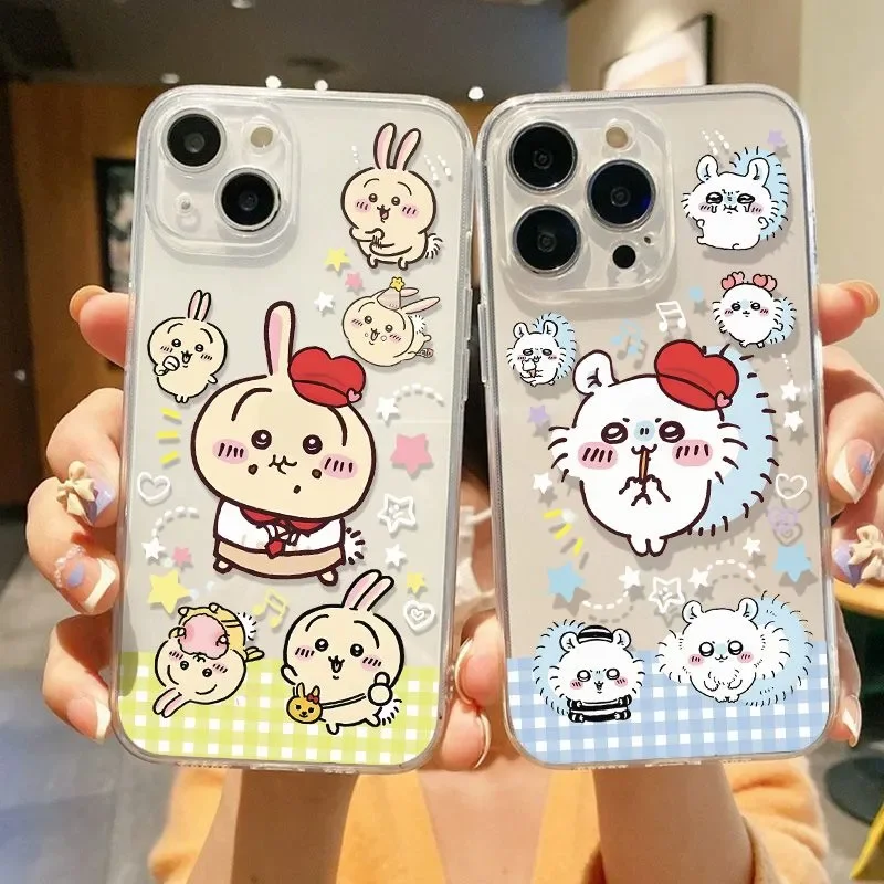 Sanrio Chiikawa Hachiware Kawaii Usagi Telefón pre iPhone 16 15 14 13 12 11 Pro Max xr xs max 7 8 plus Mini Y2K Soft Cover