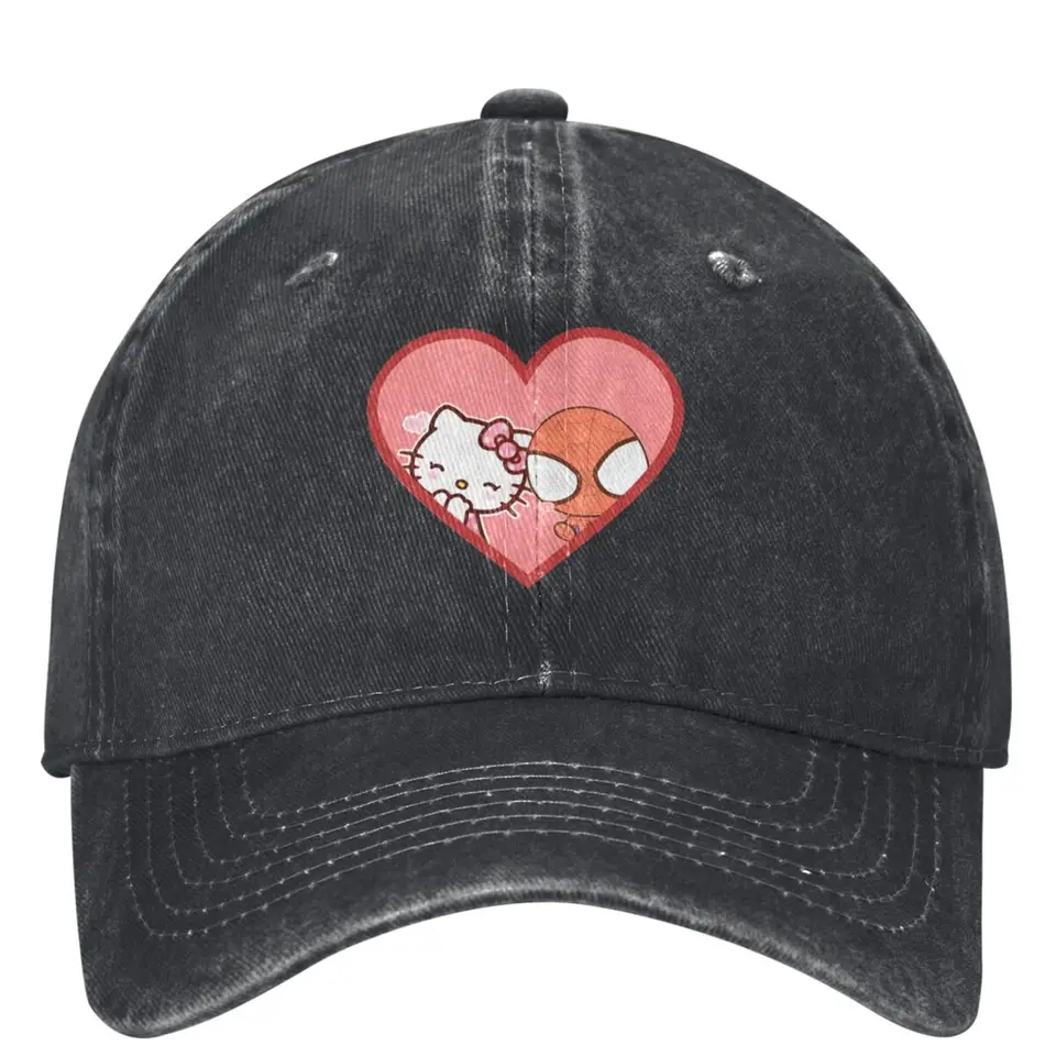 Sanrio Hello Kitty Cartoon Spiderman Umyl baseball čiapka Trucker Dad Hat Summer Pár Ženy tenis Skate Sun Baseball Caps