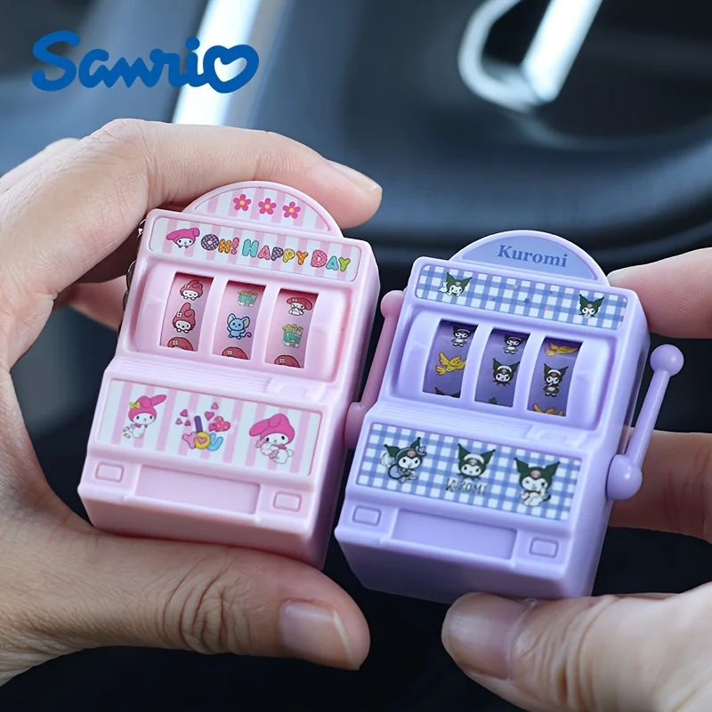Sanrio Hello Kitty Game Console Fruit Machine Kuromi Cinnamoroll Mini vrecká s otočnou hračkou Detská vzdelávacia hračka