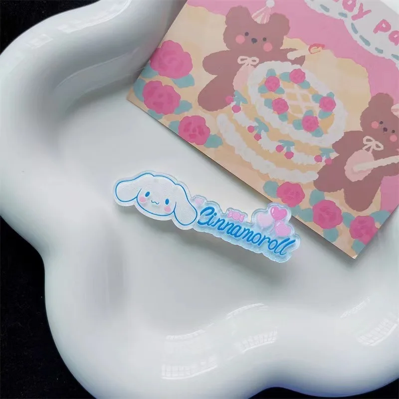 Sanrio Hello Kitty Hairpin Anime Kuromi Melody Cinnamoroll Hair Clip Lady Budgs Side Barrette Girls Headar Hair Adsessory