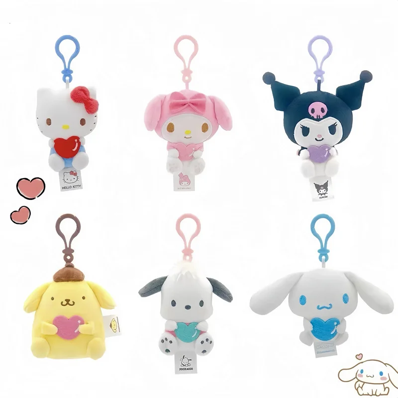 Sanrio Hello Kitty Keychain Cinnamoroll Kuromi My Melody Pochacco plyšový hračkár
