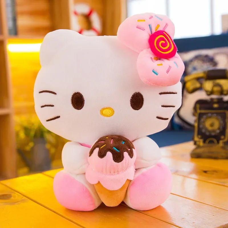 Sanrio Hello Kitty Kuromi Cinnamoroll Plushie Doll Room Decor Dior High Quailty Darček plynulý mäkký vankúš Detské darčeky