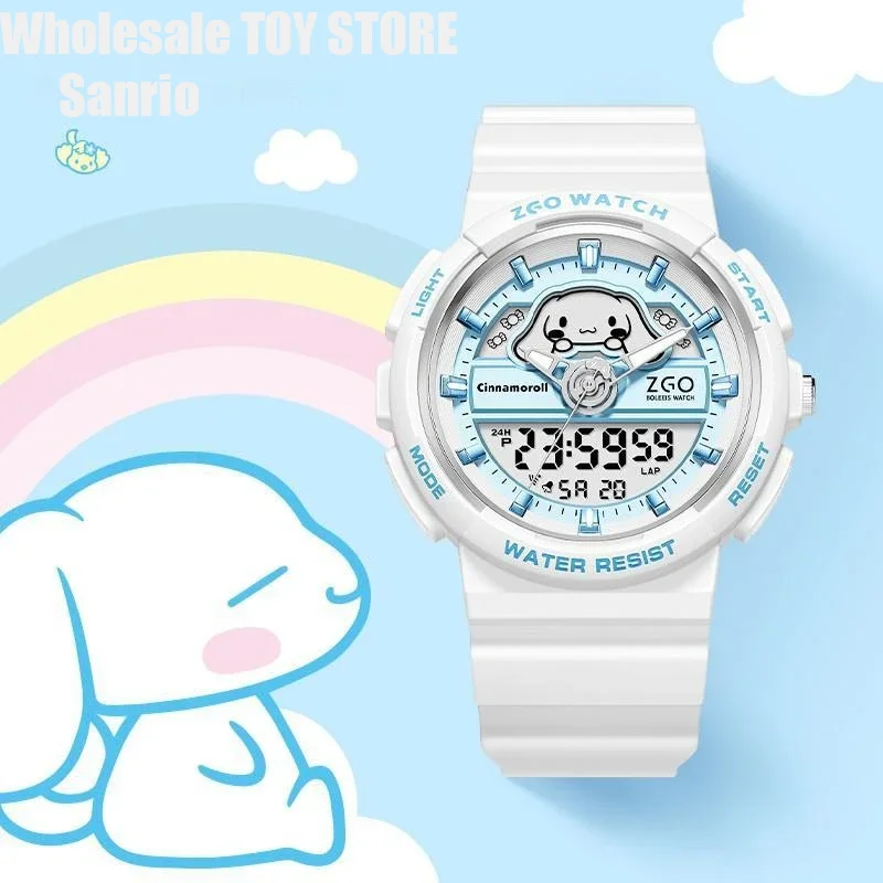 Sanrio Hello Kitty Watch Cinnamoroll Luminous Witerproof Alarm Alarm Sports Dievčatá Dievčatá Elektronické hodinky Detské narodeninové darčeky