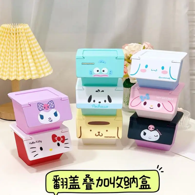 Sanrio Hello Kitty Y2K Desktop Classell Storage Box Kuromi My Melody Cinnamoroll Pochacco šperky krabičky Trash Storage Box Darček