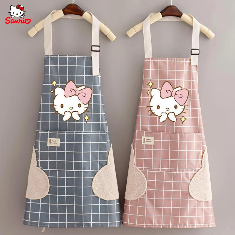 Sanrio Hello Kitty zástera roztomilý vzor nepremokavého olejového oleja zástery