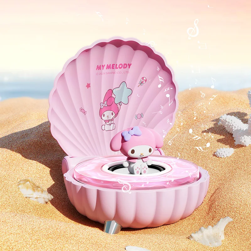 Sanrio K39 Kuromi Bluetooth Reproduktory Kawaii Cinnamoroll Shell Series Series Wireless Night Light Reproduktory Anime Girl Gifts