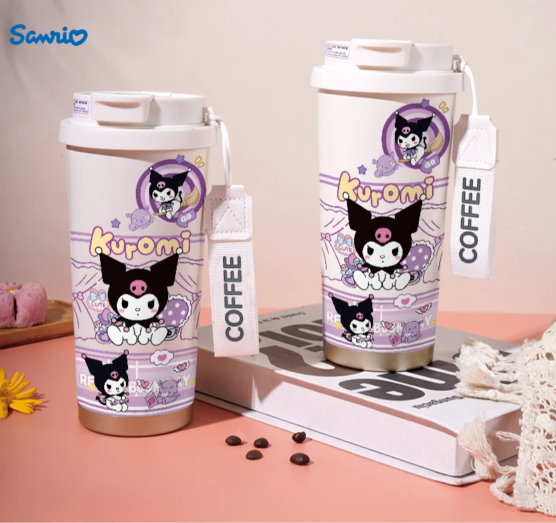 Sanrio karikatúra z nehrdzavejúcej ocele Termos šálka kuromi roztomilý veľká kapacita s dvom