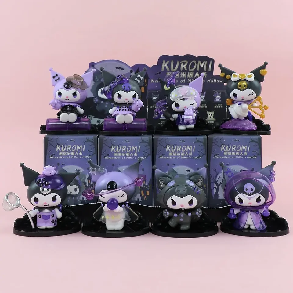 Sanrio Kuromi Blind Box vlkodlak Series Vysoko vyzerajúca akčná postava Anime postava prekvapenie krabičky roztomilé zberateľské hračky