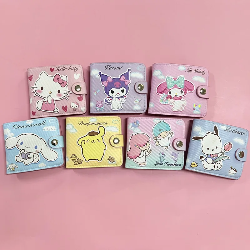 Sanrio Kuromi Hello Kitty Anime Peňaženka Cute My Melody Cinnamoroll Coin Cupe
