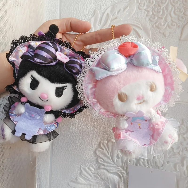 Sanrio Kuromi Mymelody 13cm Spring Bunny Series plyš s plyšnou bábikou Little Devil Angel Hrot vankúš Deco Birthday Darčeková hračka