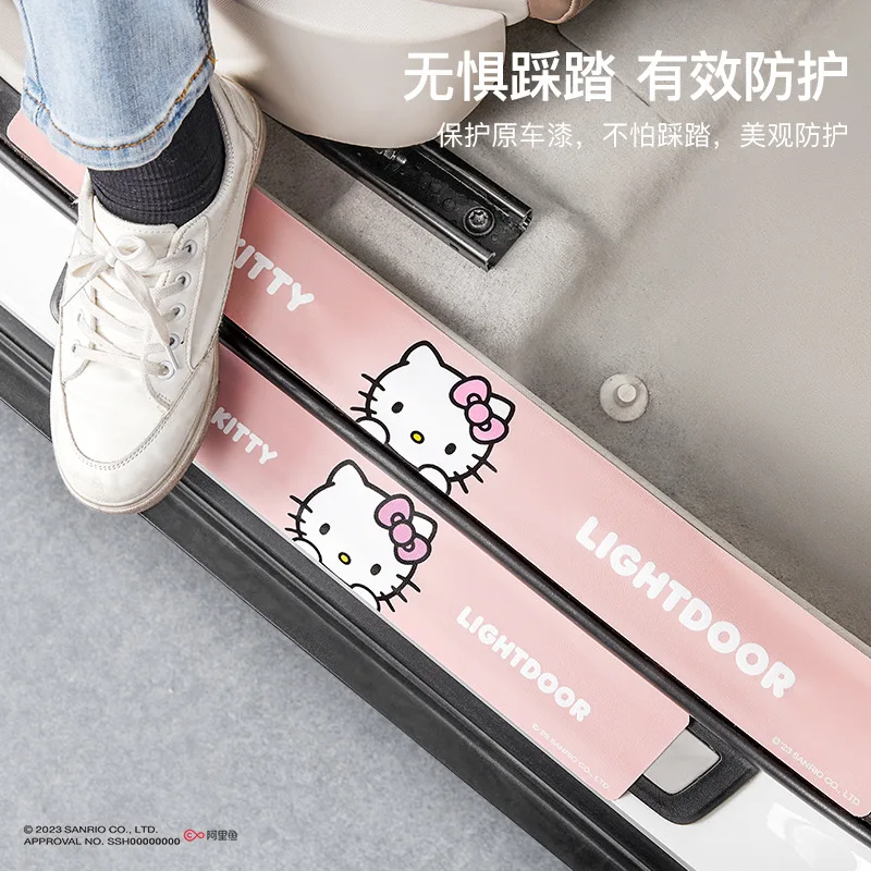 Sanrio originálne kryt proti dverám automobilu proti pedálnemu opotrebeniu odolné voči karikatúre PVC Hello Kitty