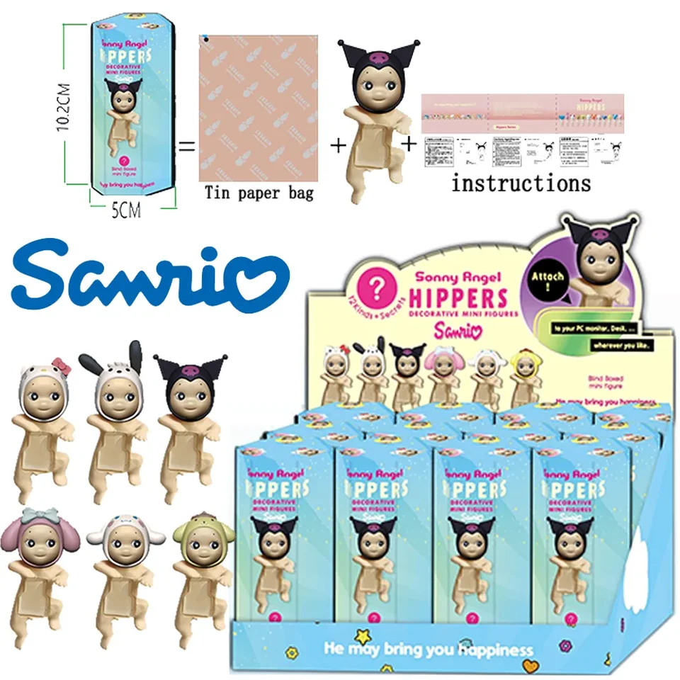 Sanrio Sonny Angel Surprise Blind Box Hello Kitty Kawaii Cartoon Collection Mini Figures Ozdoby Dolls Deti vianočný darček